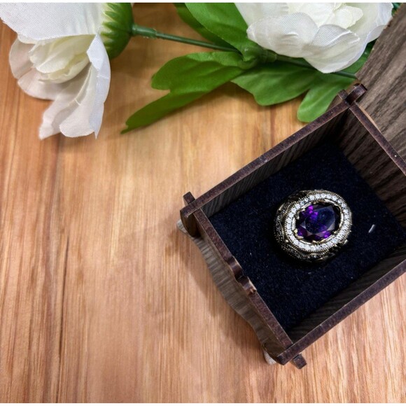 925 Sterling Silver Turkish Vintage Ring Jewelry for Women,NEW,Antique,Handmade - Picture 5 of 6